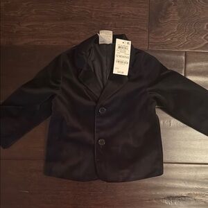 NWT First Impressions Baby Boy Black Velvet Blazer